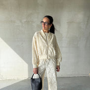 Meadow bomber | Lace beige