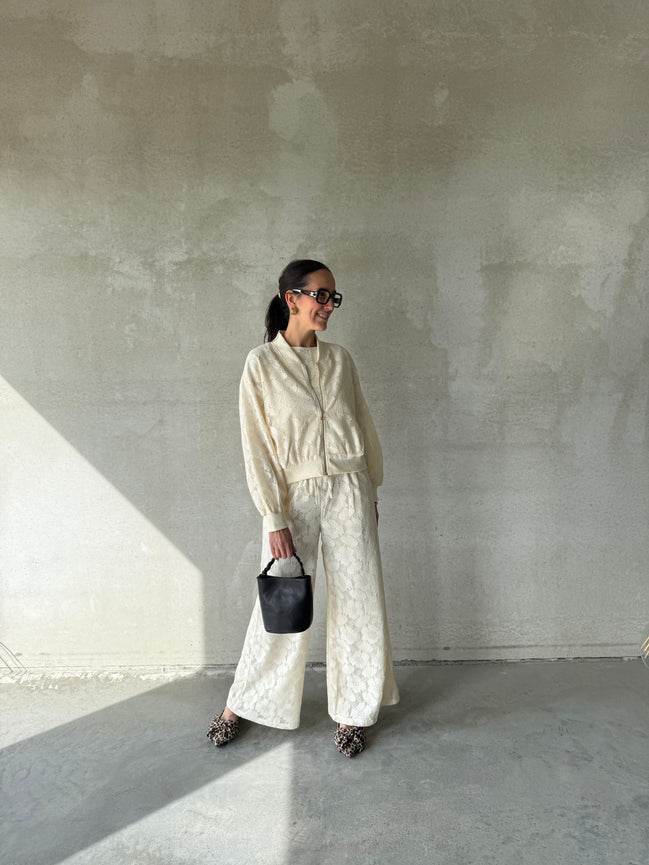 Meadow bomber | Lace beige