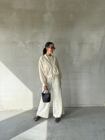 Meadow bomber | Lace beige