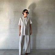 Denia Pants | Beige Melange