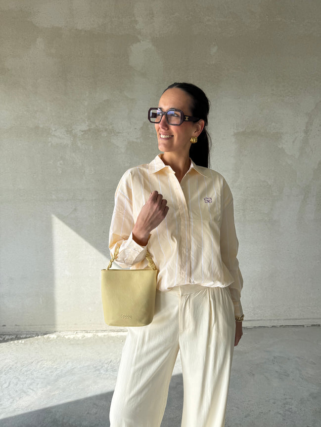 Feline Blouse | Yellow stripe