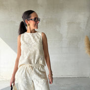 Gaia Top | Lace beige