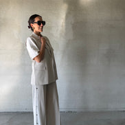 Denia Pants | Beige Melange