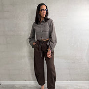 Jeanne balloon pants | Brown