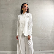 Iconic stripe blazer | white