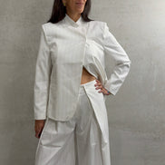 Iconic stripe blazer | white