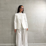 Iconic stripe blazer | white