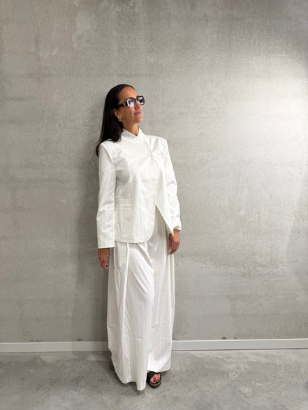 Loua Stripe pants | White
