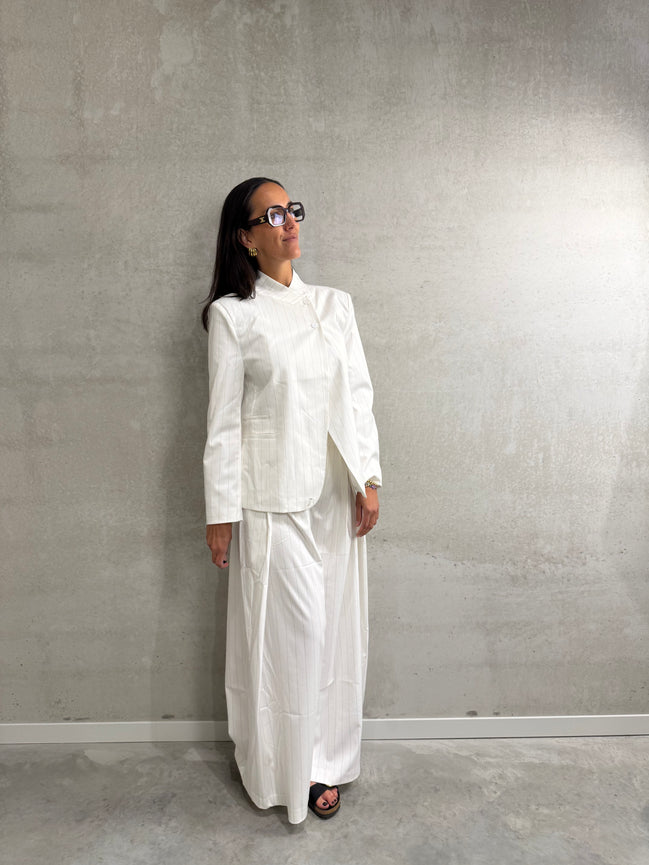 Loua Stripe pants | White