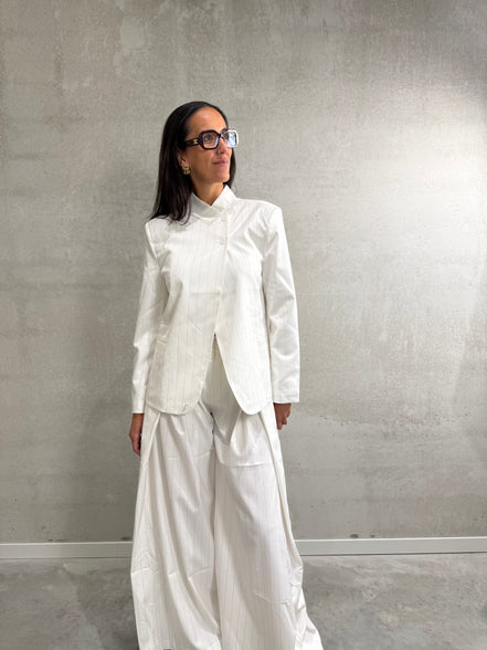Loua Stripe pants | White