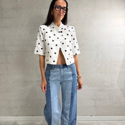 Vicky short sleeve blazer | Dots