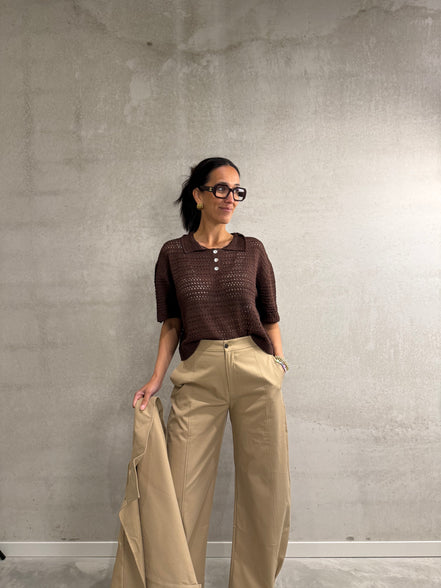 Jeanne balloon pants | Camel