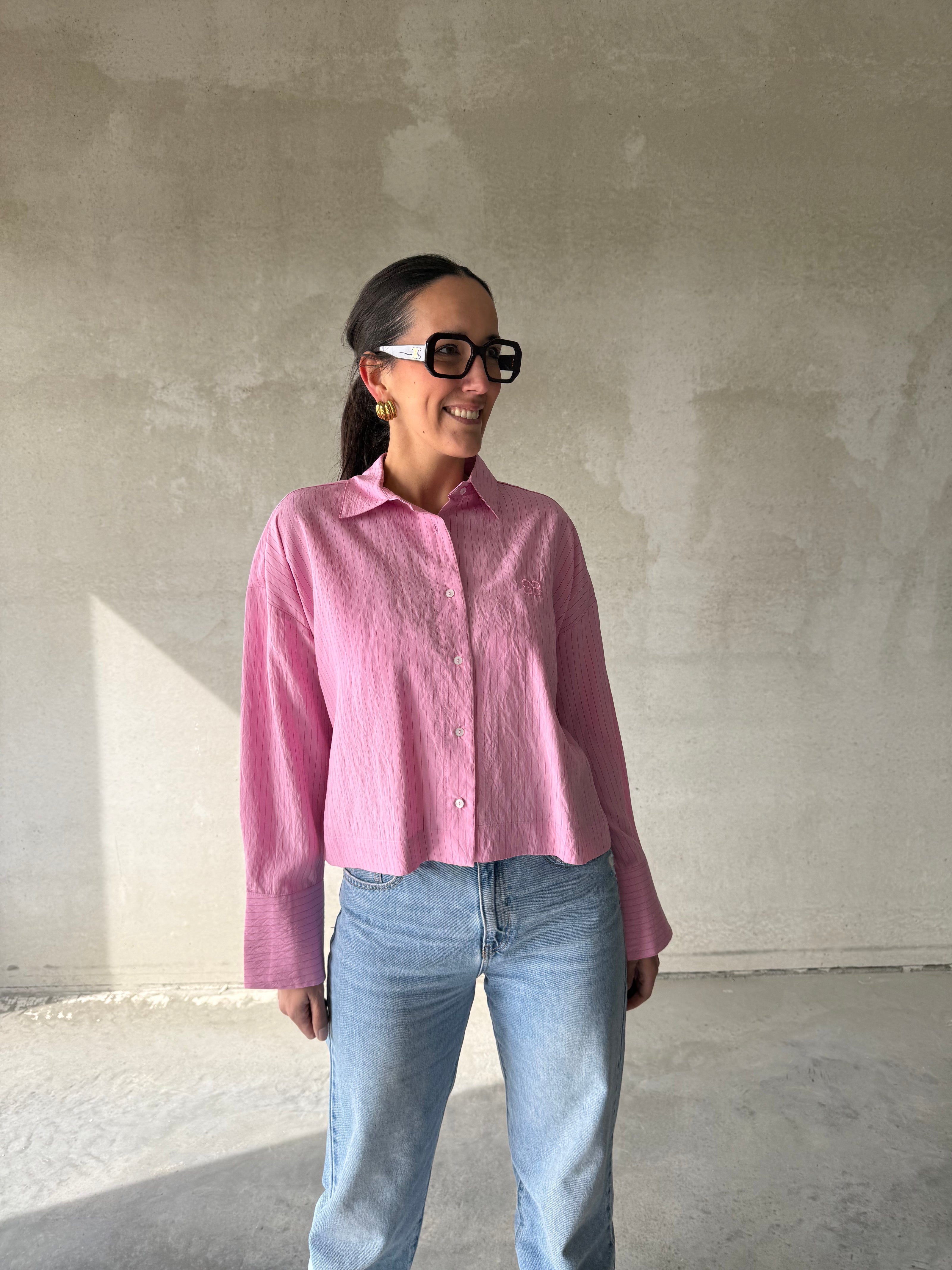 Paula Blouse | Pink stripe