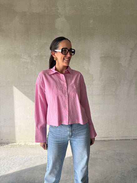 Paula Blouse | Pink stripe