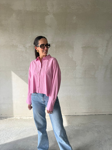 Paula Blouse | Pink stripe