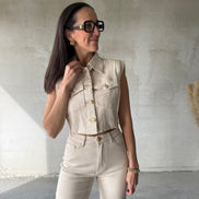 Maggi Gilet | Beige