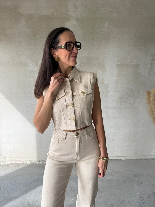 Maggi Gilet | Beige
