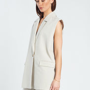 Quinn Gilet | Beige Melange