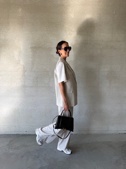 Denia Pants | Beige Melange