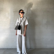 Denia Pants | Beige Melange