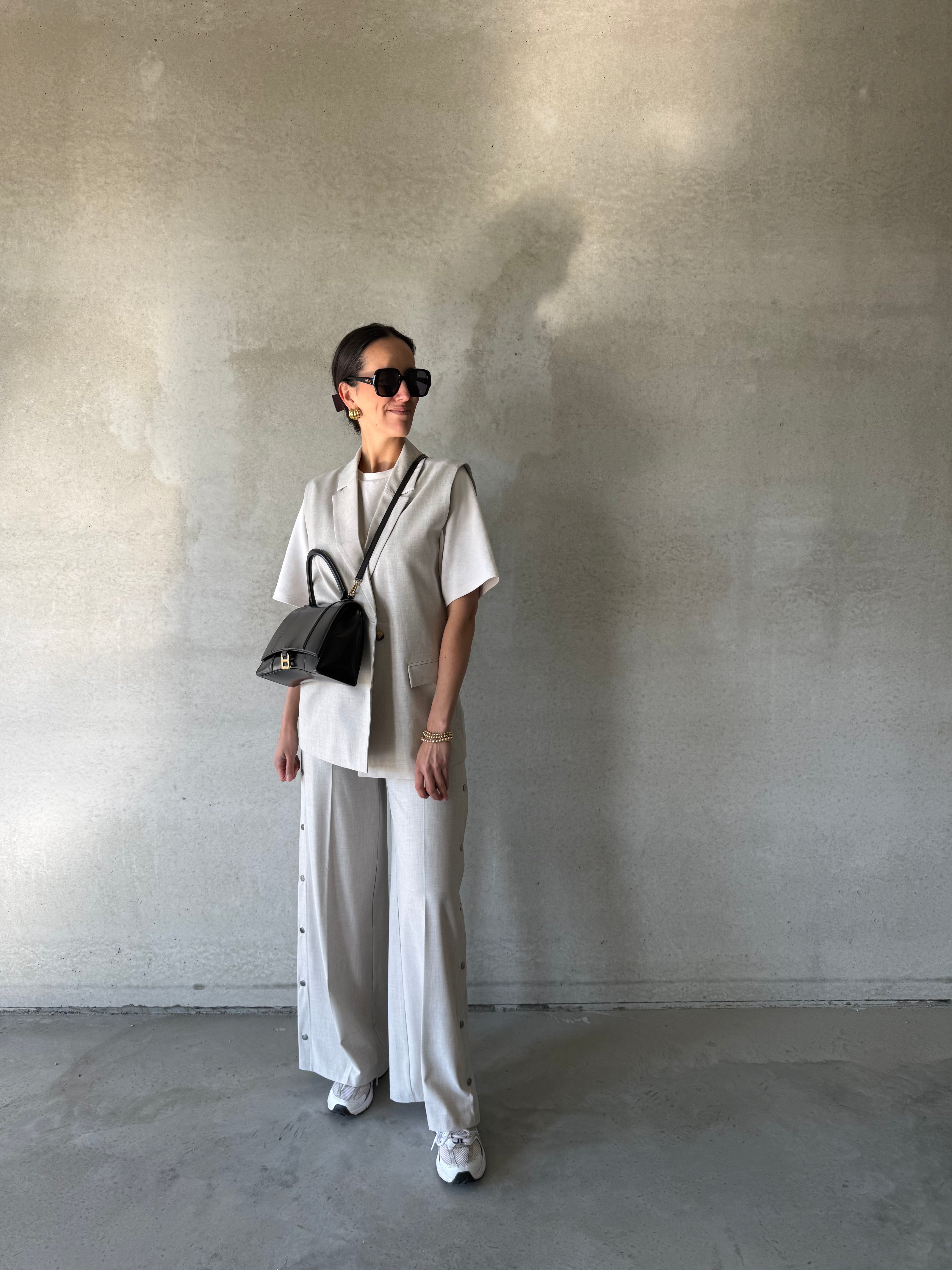 Denia Pants | Beige Melange